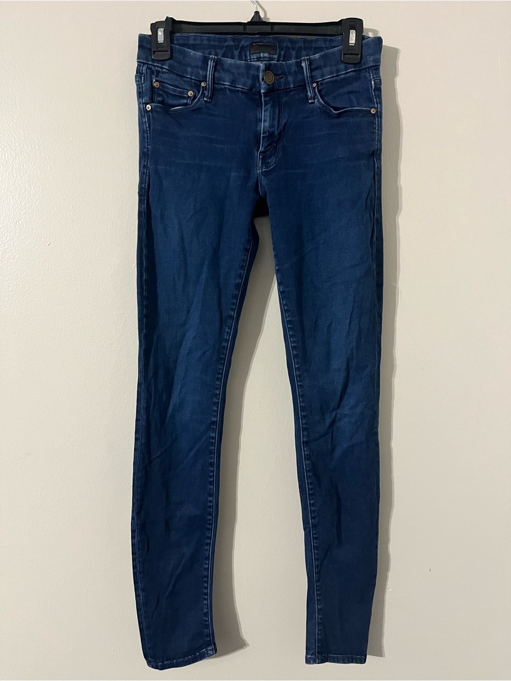Mother The Looker Body Electric Blue Denim Skinny Jeans Sz 27